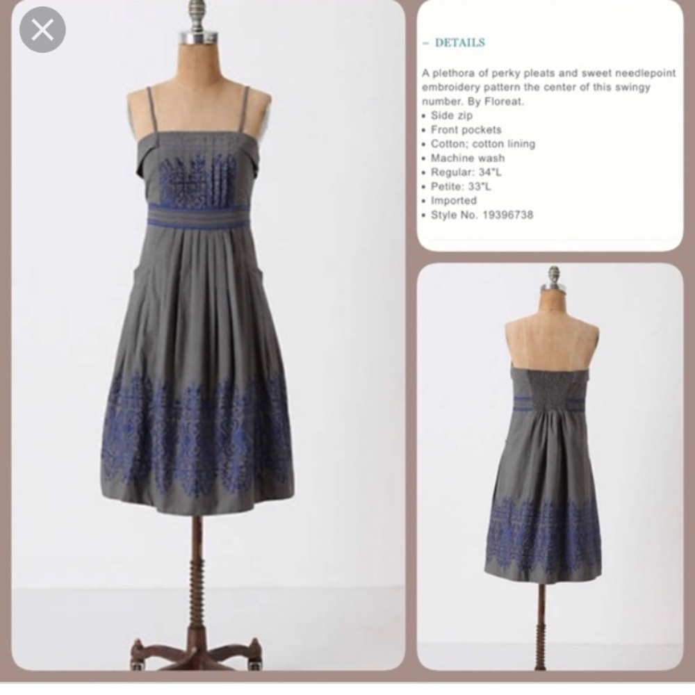 Anthropologie strapless dress